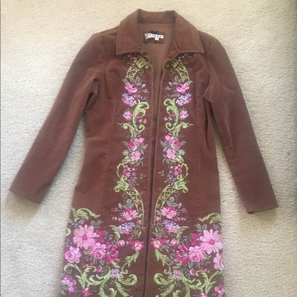 A.M.I Jackets & Blazers - A.M.I. Chestnut brown corduroy duster size M